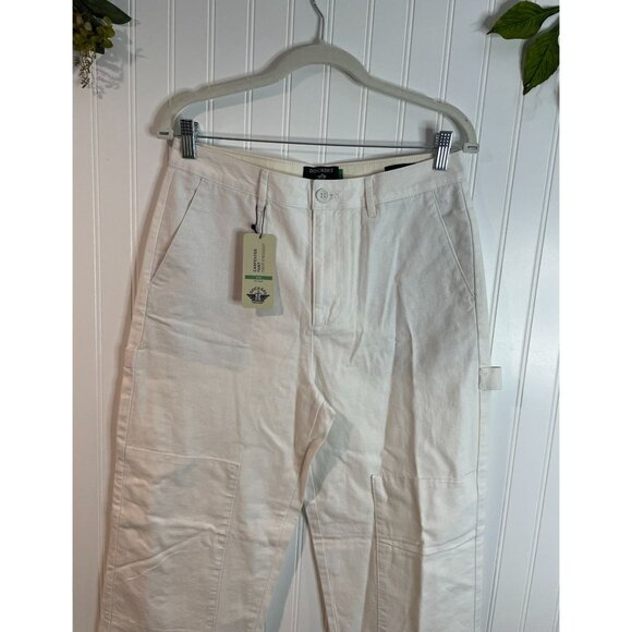 Dockers Womens Carpenter Pants High Straight Fit Linen Blend Size 33 - Picture 11 of 16
